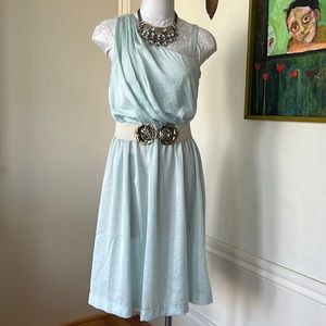 3/$20 One-Shoulder Mint Green Goddess Dress